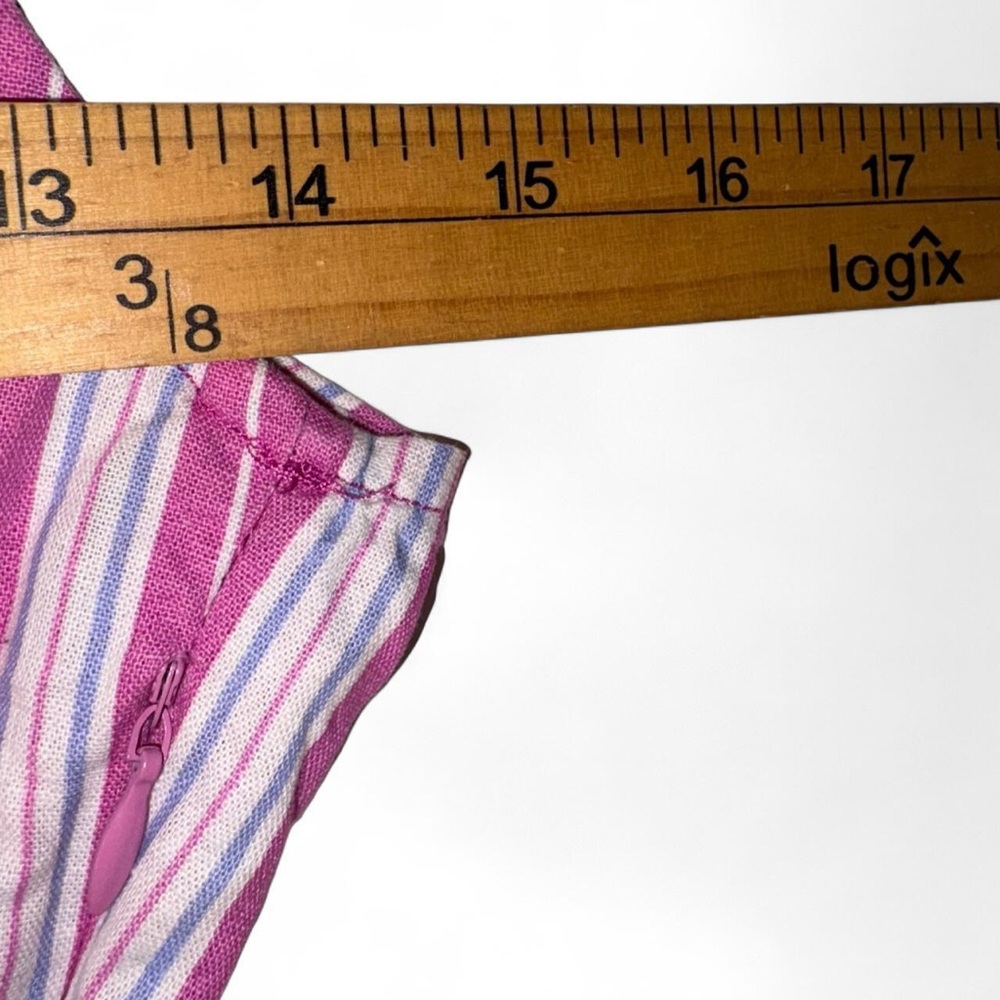 Mango Pink and White Striped Midi Dress - Picture 5 of 8
